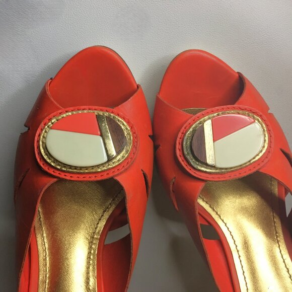 VINCE CAMUTO Peep Toe Slide-on Mules Heels - Size 8 - Picture 7 of 15